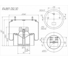 Cylinder (plastic piston) R4881DGL30 (CONTITECH 4881NP30)