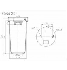 Cylinder (no piston) R4862D01 (CONTITECH 4862N1P01)